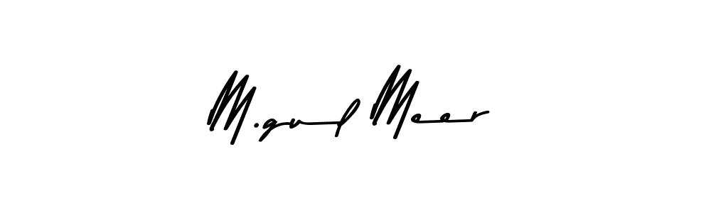 Design your own signature with our free online signature maker. With this signature software, you can create a handwritten (Asem Kandis PERSONAL USE) signature for name M.gul Meer. M.gul Meer signature style 9 images and pictures png