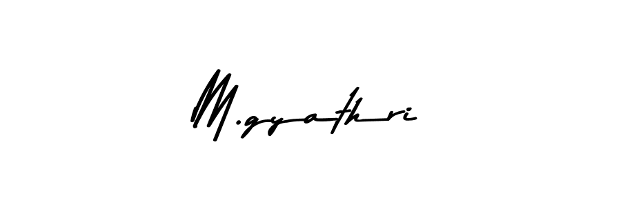 How to make M.gyathri signature? Asem Kandis PERSONAL USE is a professional autograph style. Create handwritten signature for M.gyathri name. M.gyathri signature style 9 images and pictures png