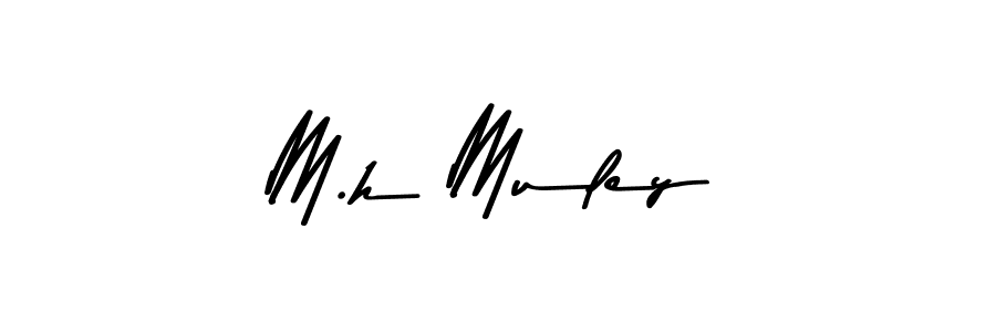 Use a signature maker to create a handwritten signature online. With this signature software, you can design (Asem Kandis PERSONAL USE) your own signature for name M.h Muley. M.h Muley signature style 9 images and pictures png