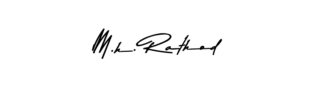 Design your own signature with our free online signature maker. With this signature software, you can create a handwritten (Asem Kandis PERSONAL USE) signature for name M.h. Rathod. M.h. Rathod signature style 9 images and pictures png