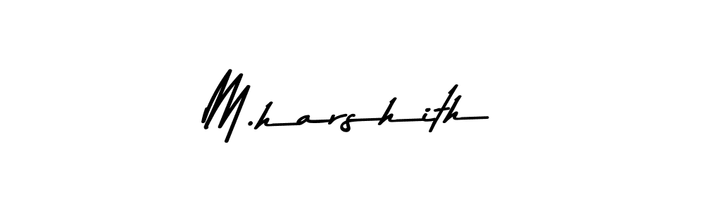 How to make M.harshith signature? Asem Kandis PERSONAL USE is a professional autograph style. Create handwritten signature for M.harshith name. M.harshith signature style 9 images and pictures png