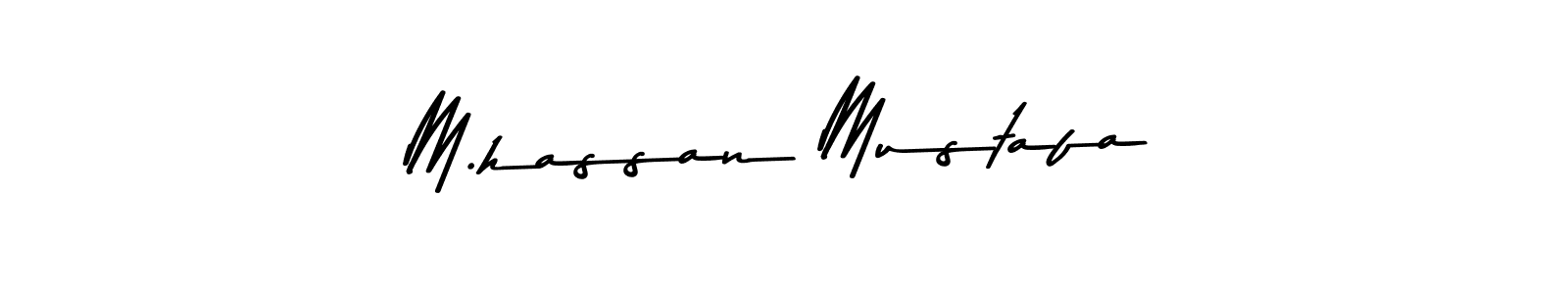 Create a beautiful signature design for name M.hassan Mustafa. With this signature (Asem Kandis PERSONAL USE) fonts, you can make a handwritten signature for free. M.hassan Mustafa signature style 9 images and pictures png