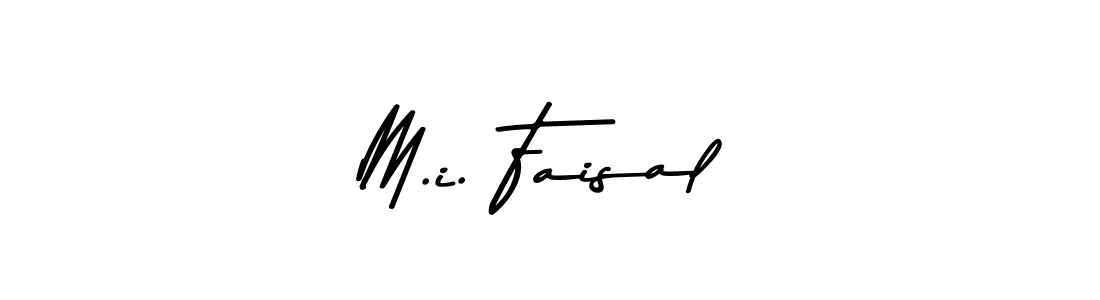 Make a beautiful signature design for name M.i. Faisal. With this signature (Asem Kandis PERSONAL USE) style, you can create a handwritten signature for free. M.i. Faisal signature style 9 images and pictures png