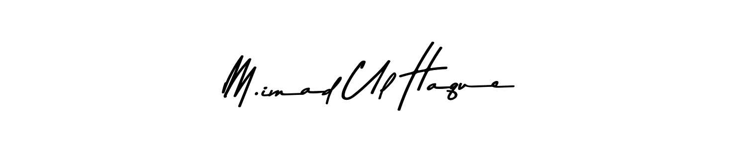 The best way (Asem Kandis PERSONAL USE) to make a short signature is to pick only two or three words in your name. The name M.imad Ul Haque include a total of six letters. For converting this name. M.imad Ul Haque signature style 9 images and pictures png