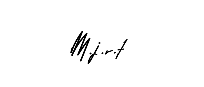 How to make M.j.r.t name signature. Use Asem Kandis PERSONAL USE style for creating short signs online. This is the latest handwritten sign. M.j.r.t signature style 9 images and pictures png