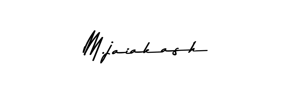 How to make M.jaiakash signature? Asem Kandis PERSONAL USE is a professional autograph style. Create handwritten signature for M.jaiakash name. M.jaiakash signature style 9 images and pictures png