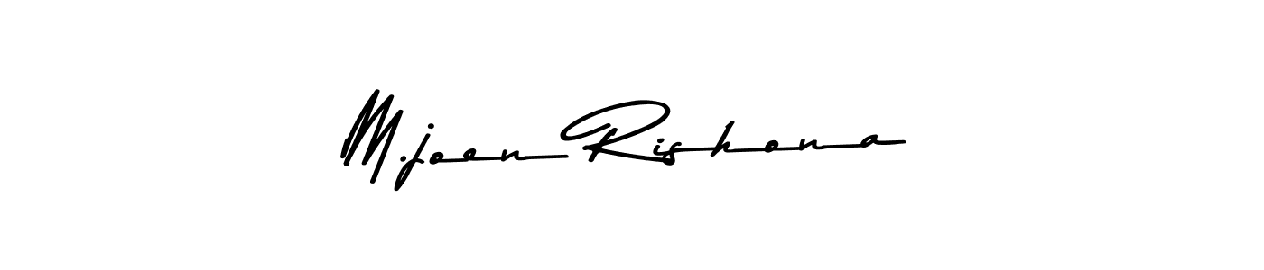 This is the best signature style for the M.joen Rishona name. Also you like these signature font (Asem Kandis PERSONAL USE). Mix name signature. M.joen Rishona signature style 9 images and pictures png