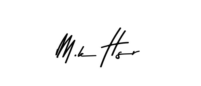 How to make M.k Hsr name signature. Use Asem Kandis PERSONAL USE style for creating short signs online. This is the latest handwritten sign. M.k Hsr signature style 9 images and pictures png