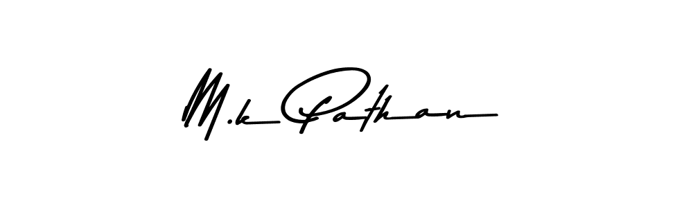 How to make M.k Pathan name signature. Use Asem Kandis PERSONAL USE style for creating short signs online. This is the latest handwritten sign. M.k Pathan signature style 9 images and pictures png