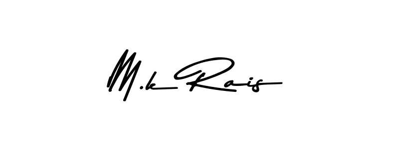 How to make M.k Rais name signature. Use Asem Kandis PERSONAL USE style for creating short signs online. This is the latest handwritten sign. M.k Rais signature style 9 images and pictures png