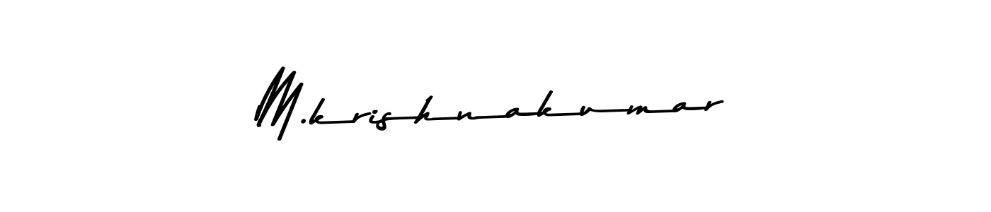 How to make M.krishnakumar signature? Asem Kandis PERSONAL USE is a professional autograph style. Create handwritten signature for M.krishnakumar name. M.krishnakumar signature style 9 images and pictures png