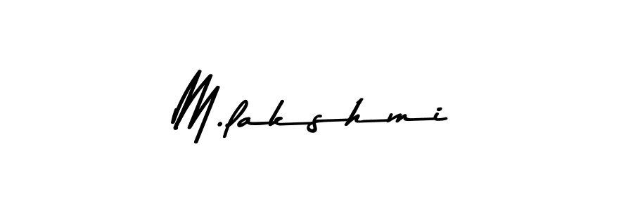 Make a beautiful signature design for name M.lakshmi. With this signature (Asem Kandis PERSONAL USE) style, you can create a handwritten signature for free. M.lakshmi signature style 9 images and pictures png