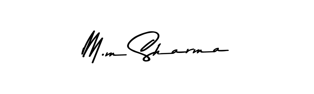 You should practise on your own different ways (Asem Kandis PERSONAL USE) to write your name (M.m Sharma) in signature. don't let someone else do it for you. M.m Sharma signature style 9 images and pictures png