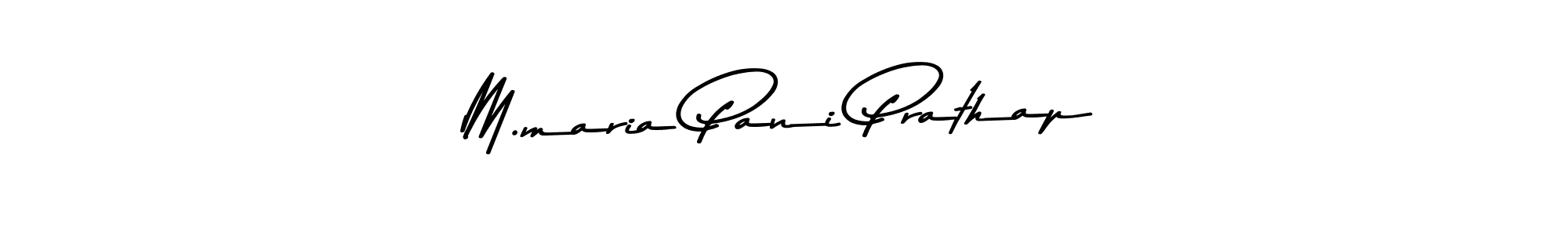 Use a signature maker to create a handwritten signature online. With this signature software, you can design (Asem Kandis PERSONAL USE) your own signature for name M.maria Pani Prathap. M.maria Pani Prathap signature style 9 images and pictures png