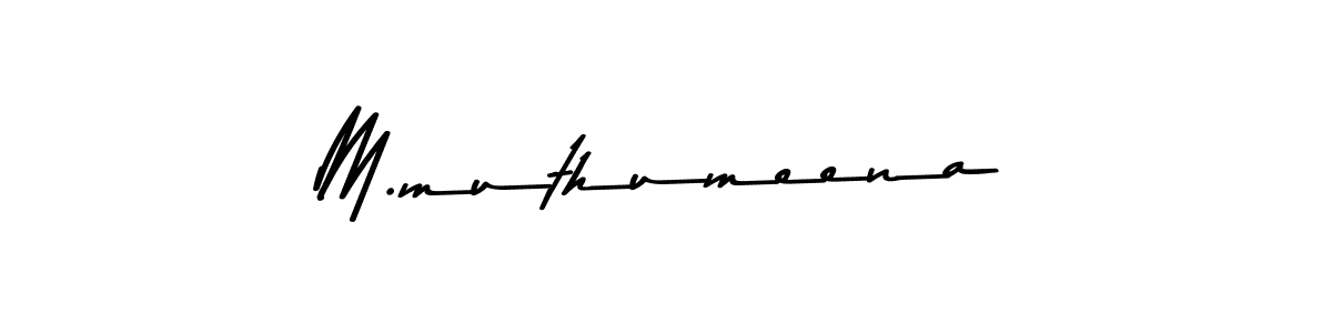 Use a signature maker to create a handwritten signature online. With this signature software, you can design (Asem Kandis PERSONAL USE) your own signature for name M.muthumeena. M.muthumeena signature style 9 images and pictures png