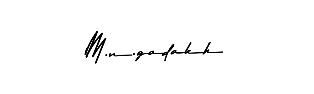 Create a beautiful signature design for name M.n.gadakh. With this signature (Asem Kandis PERSONAL USE) fonts, you can make a handwritten signature for free. M.n.gadakh signature style 9 images and pictures png