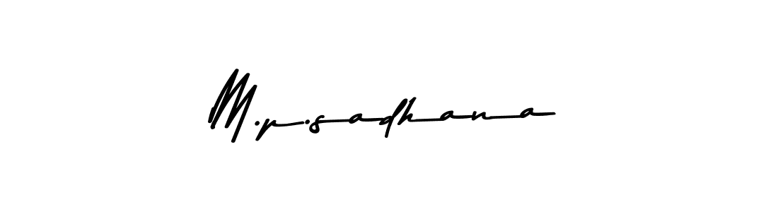 M.p.sadhana stylish signature style. Best Handwritten Sign (Asem Kandis PERSONAL USE) for my name. Handwritten Signature Collection Ideas for my name M.p.sadhana. M.p.sadhana signature style 9 images and pictures png