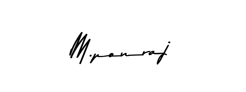 Use a signature maker to create a handwritten signature online. With this signature software, you can design (Asem Kandis PERSONAL USE) your own signature for name M.ponraj. M.ponraj signature style 9 images and pictures png