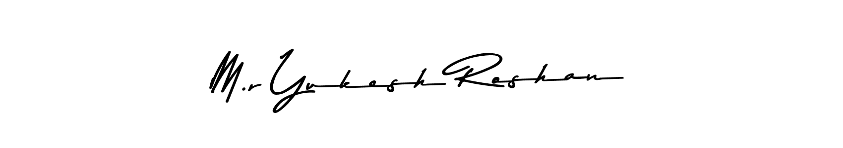 Similarly Asem Kandis PERSONAL USE is the best handwritten signature design. Signature creator online .You can use it as an online autograph creator for name M.r Yukesh Roshan. M.r Yukesh Roshan signature style 9 images and pictures png