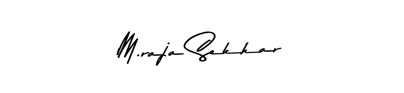 How to make M.raja Sekhar name signature. Use Asem Kandis PERSONAL USE style for creating short signs online. This is the latest handwritten sign. M.raja Sekhar signature style 9 images and pictures png