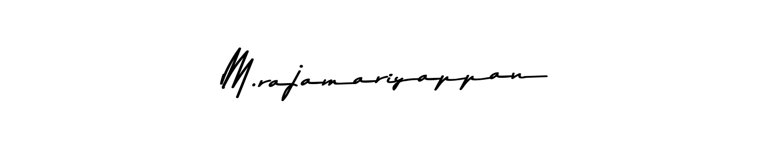 Make a beautiful signature design for name M.rajamariyappan. With this signature (Asem Kandis PERSONAL USE) style, you can create a handwritten signature for free. M.rajamariyappan signature style 9 images and pictures png