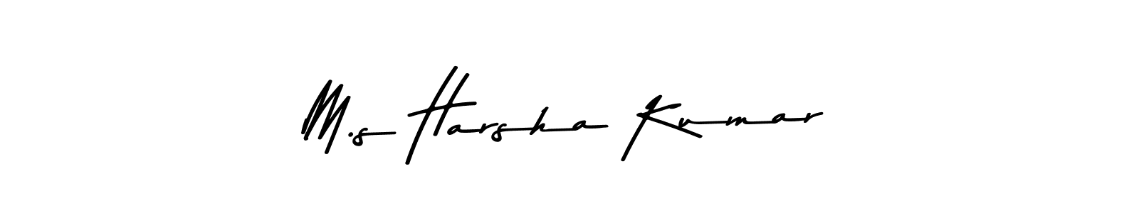 How to make M.s Harsha Kumar signature? Asem Kandis PERSONAL USE is a professional autograph style. Create handwritten signature for M.s Harsha Kumar name. M.s Harsha Kumar signature style 9 images and pictures png