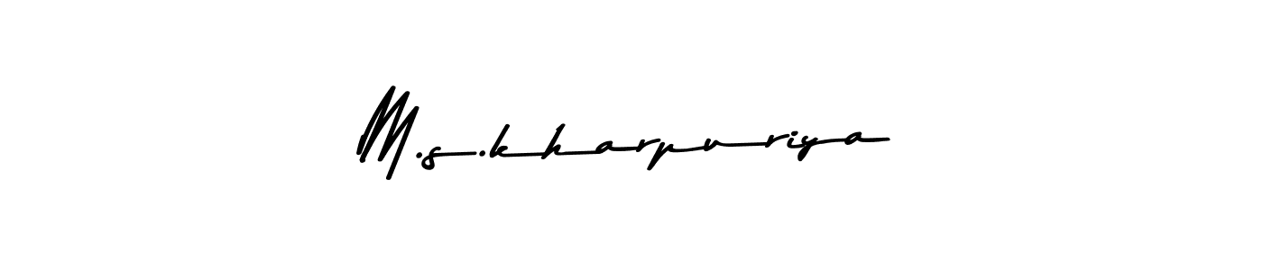 Use a signature maker to create a handwritten signature online. With this signature software, you can design (Asem Kandis PERSONAL USE) your own signature for name M.s.kharpuriya. M.s.kharpuriya signature style 9 images and pictures png