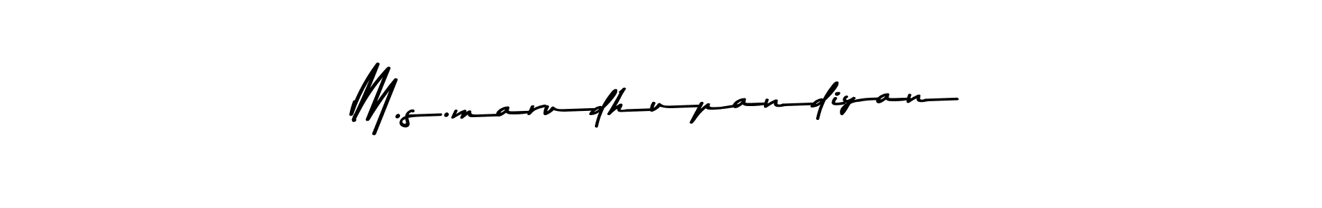 Create a beautiful signature design for name M.s.marudhupandiyan. With this signature (Asem Kandis PERSONAL USE) fonts, you can make a handwritten signature for free. M.s.marudhupandiyan signature style 9 images and pictures png