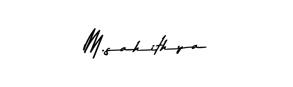 You can use this online signature creator to create a handwritten signature for the name M.sahithya. This is the best online autograph maker. M.sahithya signature style 9 images and pictures png