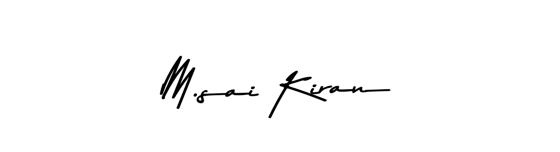 How to make M.sai Kiran name signature. Use Asem Kandis PERSONAL USE style for creating short signs online. This is the latest handwritten sign. M.sai Kiran signature style 9 images and pictures png