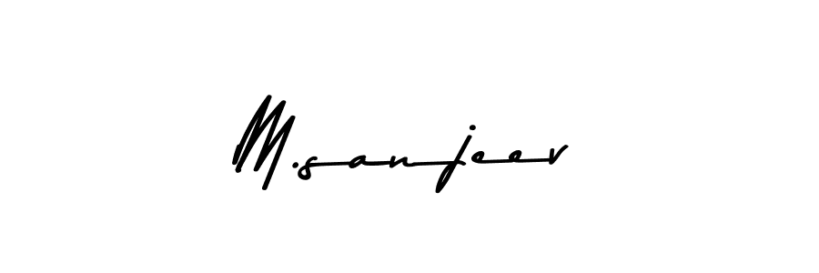 Create a beautiful signature design for name M.sanjeev. With this signature (Asem Kandis PERSONAL USE) fonts, you can make a handwritten signature for free. M.sanjeev signature style 9 images and pictures png