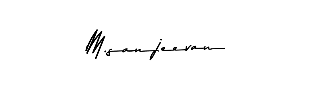 The best way (Asem Kandis PERSONAL USE) to make a short signature is to pick only two or three words in your name. The name M.sanjeevan include a total of six letters. For converting this name. M.sanjeevan signature style 9 images and pictures png