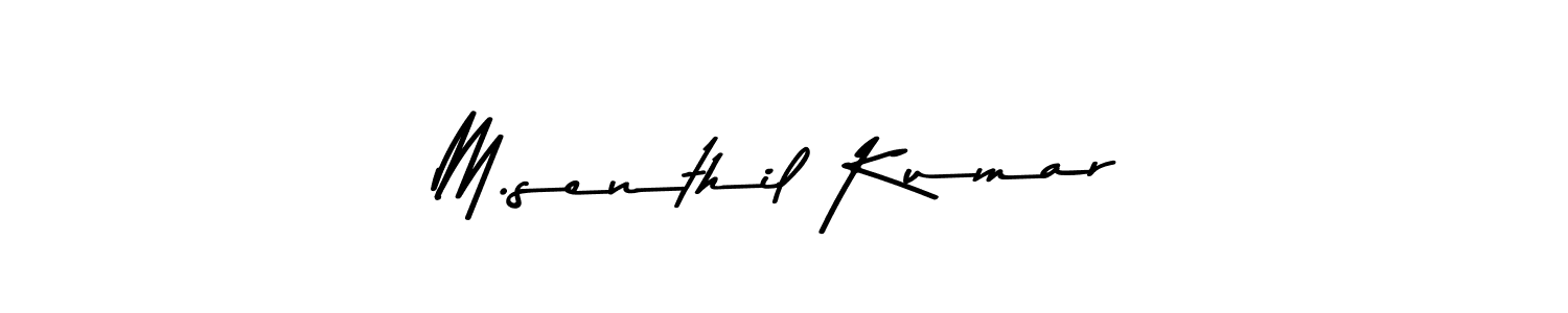 The best way (Asem Kandis PERSONAL USE) to make a short signature is to pick only two or three words in your name. The name M.senthil Kumar include a total of six letters. For converting this name. M.senthil Kumar signature style 9 images and pictures png