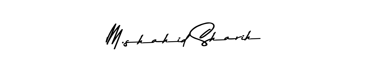 Make a beautiful signature design for name M.shahid Sharih. Use this online signature maker to create a handwritten signature for free. M.shahid Sharih signature style 9 images and pictures png