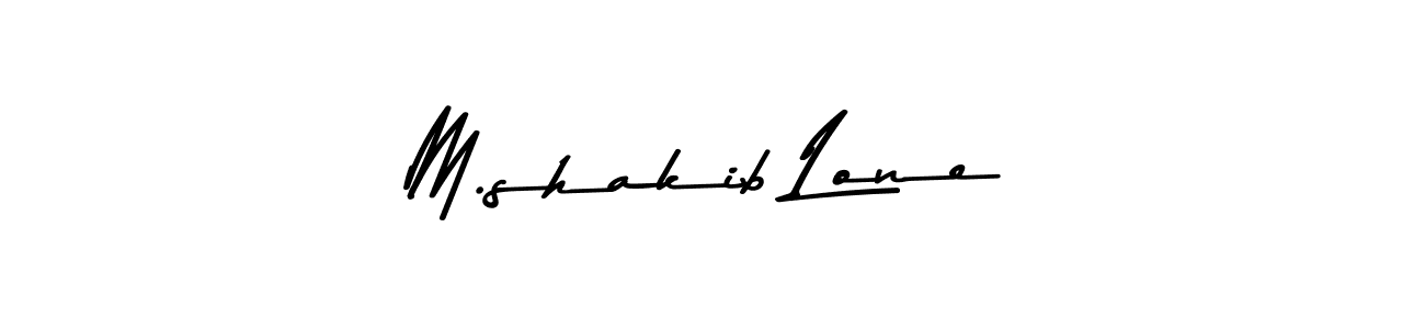 Make a beautiful signature design for name M.shakib Lone. With this signature (Asem Kandis PERSONAL USE) style, you can create a handwritten signature for free. M.shakib Lone signature style 9 images and pictures png