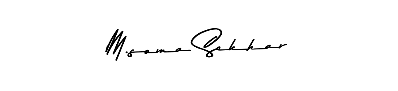 Use a signature maker to create a handwritten signature online. With this signature software, you can design (Asem Kandis PERSONAL USE) your own signature for name M.soma Sekhar. M.soma Sekhar signature style 9 images and pictures png