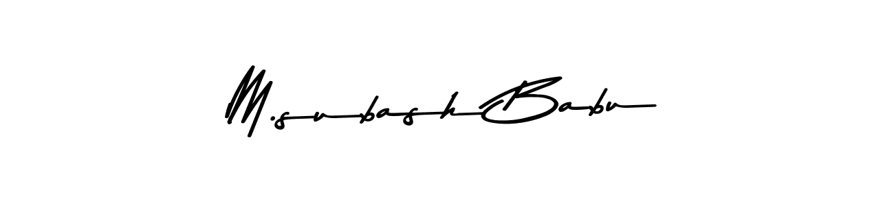 Make a short M.subash Babu signature style. Manage your documents anywhere anytime using Asem Kandis PERSONAL USE. Create and add eSignatures, submit forms, share and send files easily. M.subash Babu signature style 9 images and pictures png