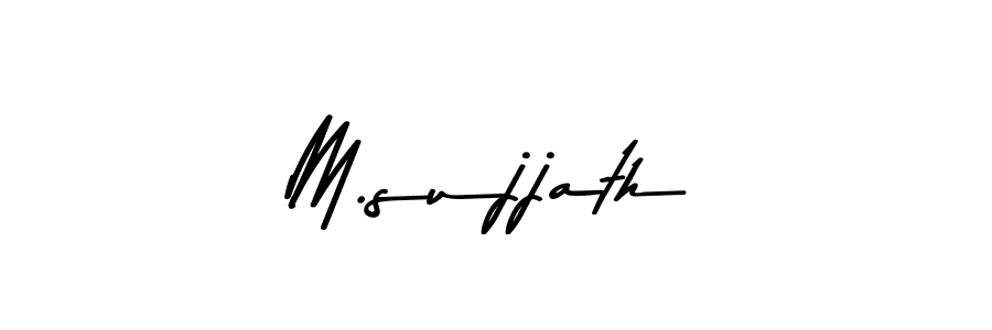 How to make M.sujjath name signature. Use Asem Kandis PERSONAL USE style for creating short signs online. This is the latest handwritten sign. M.sujjath signature style 9 images and pictures png