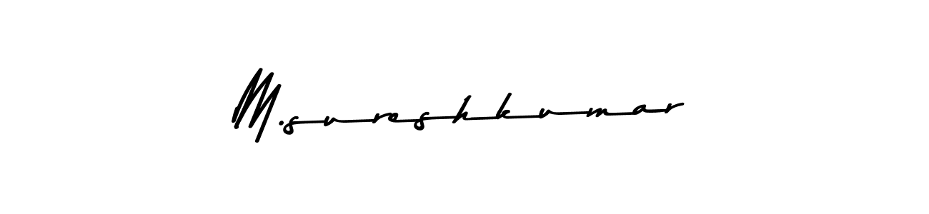 Use a signature maker to create a handwritten signature online. With this signature software, you can design (Asem Kandis PERSONAL USE) your own signature for name M.sureshkumar. M.sureshkumar signature style 9 images and pictures png