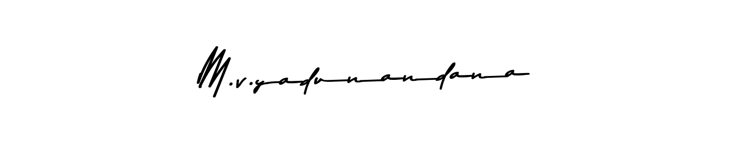 Also You can easily find your signature by using the search form. We will create M.v.yadunandana name handwritten signature images for you free of cost using Asem Kandis PERSONAL USE sign style. M.v.yadunandana signature style 9 images and pictures png