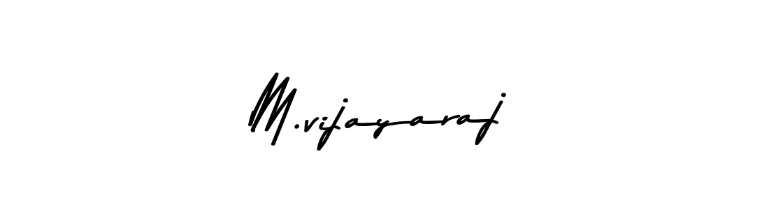 Use a signature maker to create a handwritten signature online. With this signature software, you can design (Asem Kandis PERSONAL USE) your own signature for name M.vijayaraj. M.vijayaraj signature style 9 images and pictures png