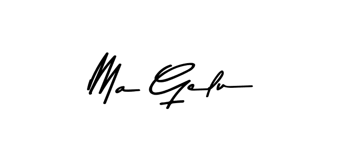 You should practise on your own different ways (Asem Kandis PERSONAL USE) to write your name (Ma Gelu) in signature. don't let someone else do it for you. Ma Gelu signature style 9 images and pictures png