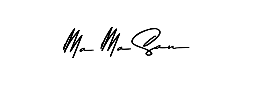 Make a beautiful signature design for name Ma Ma San. With this signature (Asem Kandis PERSONAL USE) style, you can create a handwritten signature for free. Ma Ma San signature style 9 images and pictures png