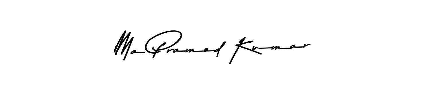 How to make Ma Pramod Kumar name signature. Use Asem Kandis PERSONAL USE style for creating short signs online. This is the latest handwritten sign. Ma Pramod Kumar signature style 9 images and pictures png