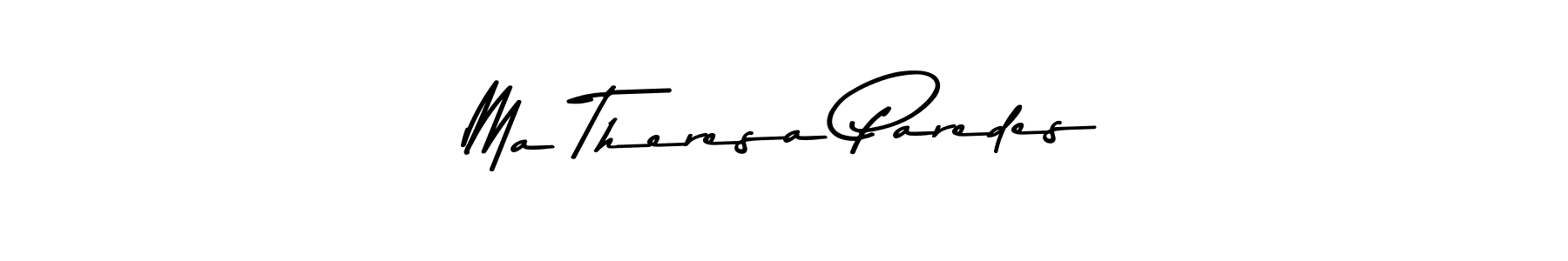 Ma Theresa Paredes stylish signature style. Best Handwritten Sign (Asem Kandis PERSONAL USE) for my name. Handwritten Signature Collection Ideas for my name Ma Theresa Paredes. Ma Theresa Paredes signature style 9 images and pictures png