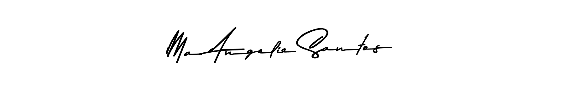 How to make Ma. Angelie Santos name signature. Use Asem Kandis PERSONAL USE style for creating short signs online. This is the latest handwritten sign. Ma. Angelie Santos signature style 9 images and pictures png