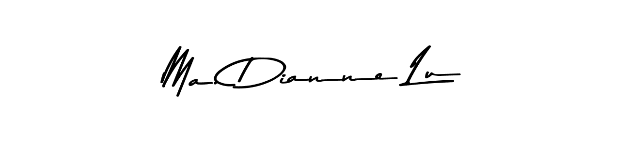 Make a beautiful signature design for name Ma. Dianne Lu. With this signature (Asem Kandis PERSONAL USE) style, you can create a handwritten signature for free. Ma. Dianne Lu signature style 9 images and pictures png