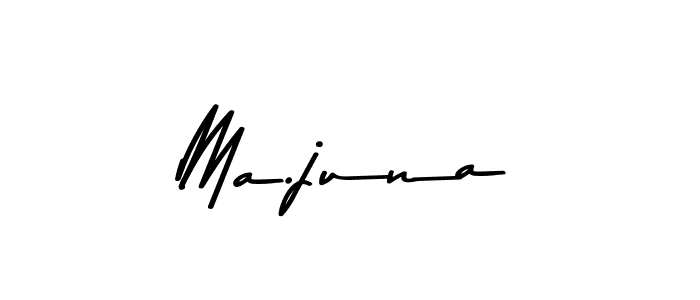 How to make Ma.juna name signature. Use Asem Kandis PERSONAL USE style for creating short signs online. This is the latest handwritten sign. Ma.juna signature style 9 images and pictures png