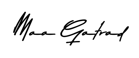 Maa Gatrad stylish signature style. Best Handwritten Sign (Asem Kandis PERSONAL USE) for my name. Handwritten Signature Collection Ideas for my name Maa Gatrad. Maa Gatrad signature style 9 images and pictures png
