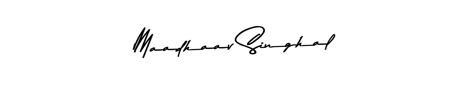 The best way (Asem Kandis PERSONAL USE) to make a short signature is to pick only two or three words in your name. The name Maadhaav Singhal include a total of six letters. For converting this name. Maadhaav Singhal signature style 9 images and pictures png